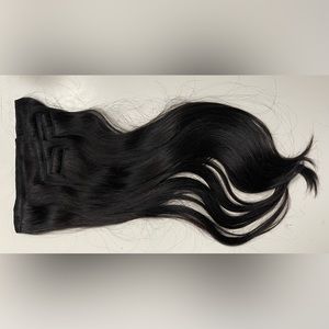 Human hair extensions clip in